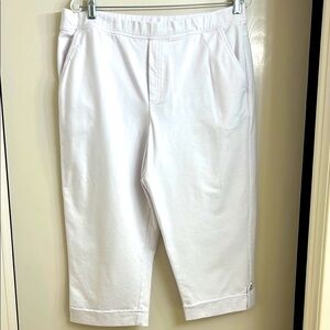 White Cropped Pants by Links, size XL